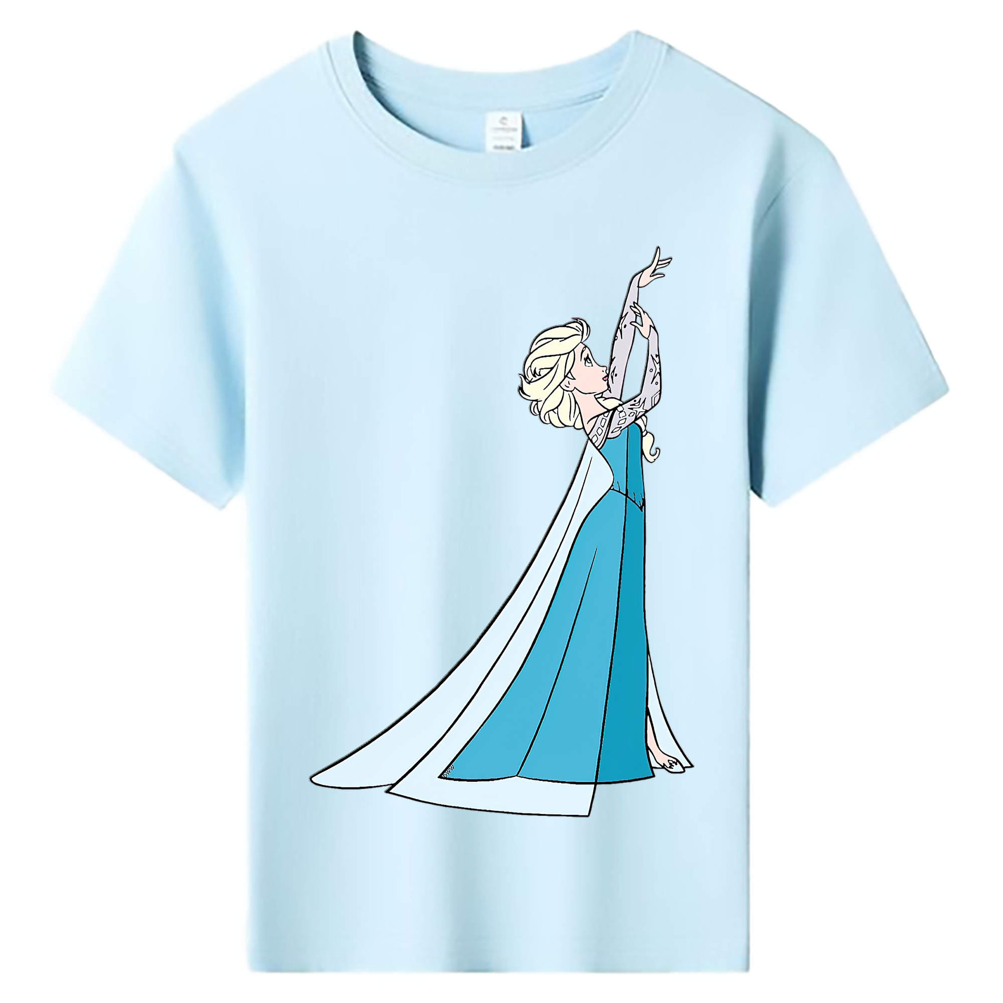 （画像用） アナと雪の女王 アンナ エルサ Frozen Anna Elsa 綿100％キッズTシャツ（フロントプリント）